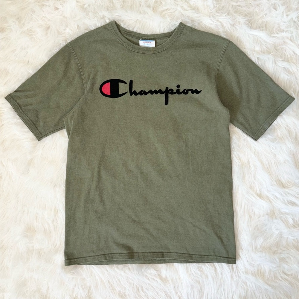 Champion Army Green Logo T-shirt